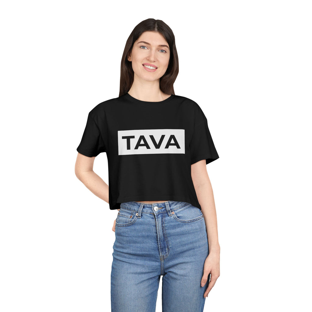 Women's Block Logo Crop Tee (4 Colors)